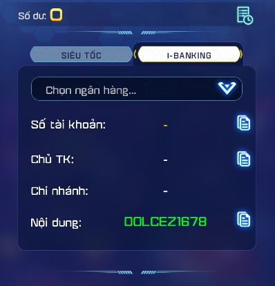 Nạp Tiền Qua Hình Thức I-Banking