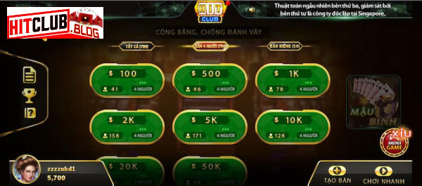 Những điểm nổi trội của game Mậu binh online tải Hitclub