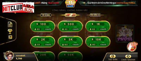 Những điều thú vị khi cược Phỏm tại tải Hitclub